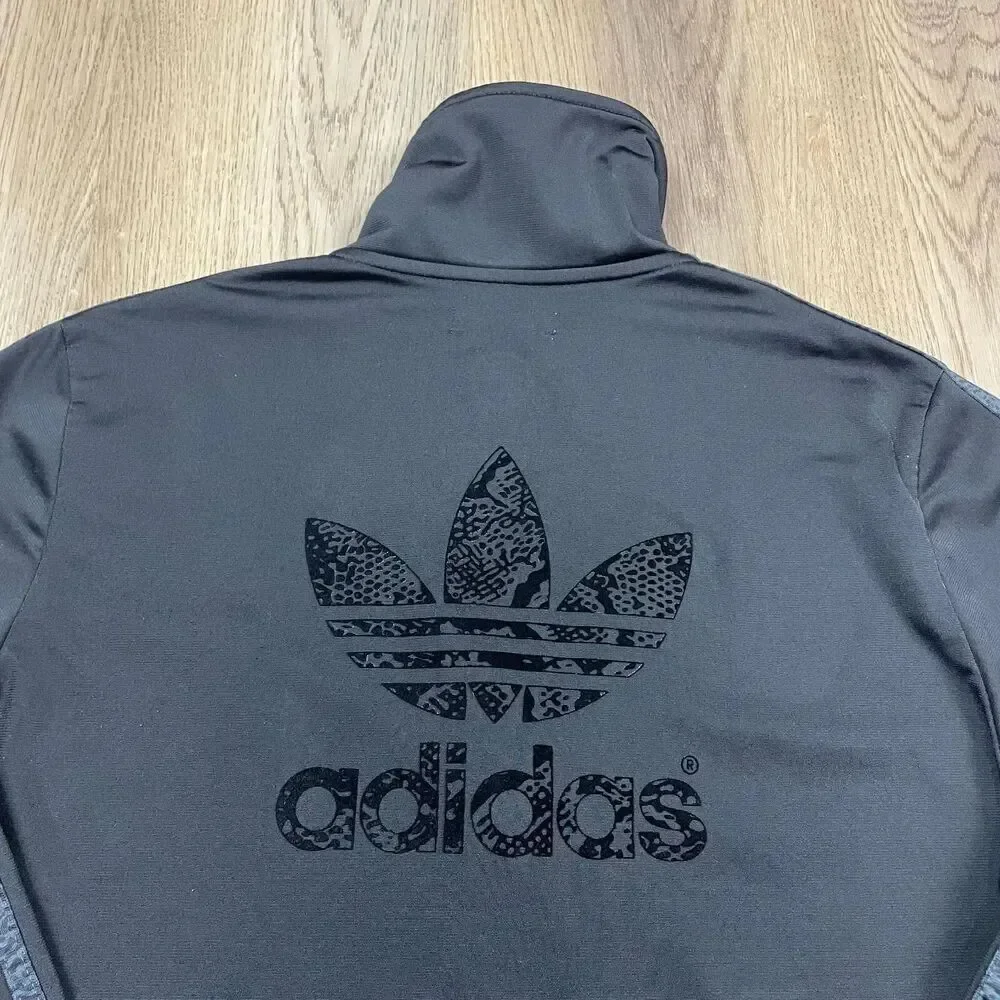 Adidas Jacket Mens Large Black Trefoil 40th Anniversary Zip Track Sports